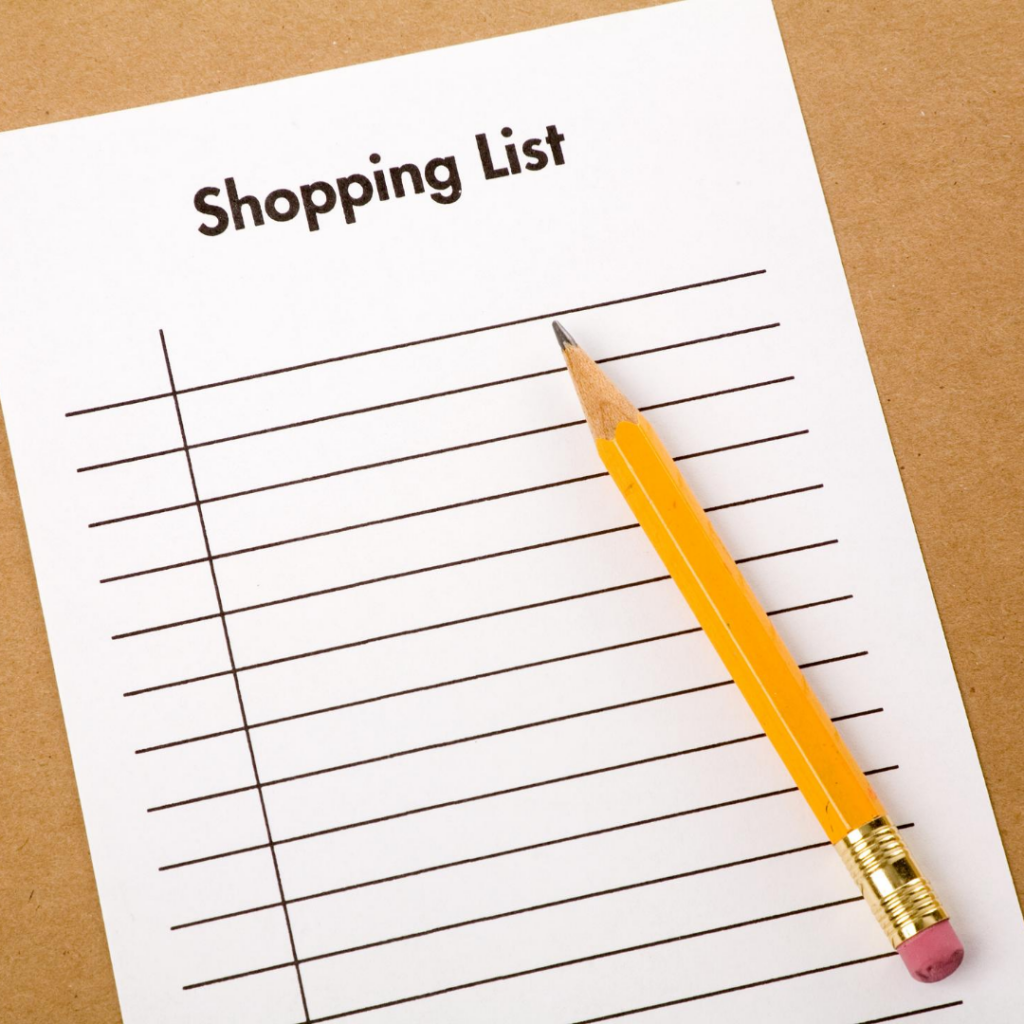 Making a shopping list