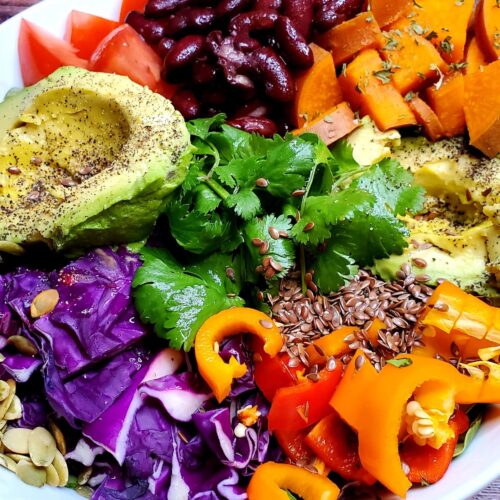 Sweet Potato and Red Bean Buddha Bowl - Clean Food Mama