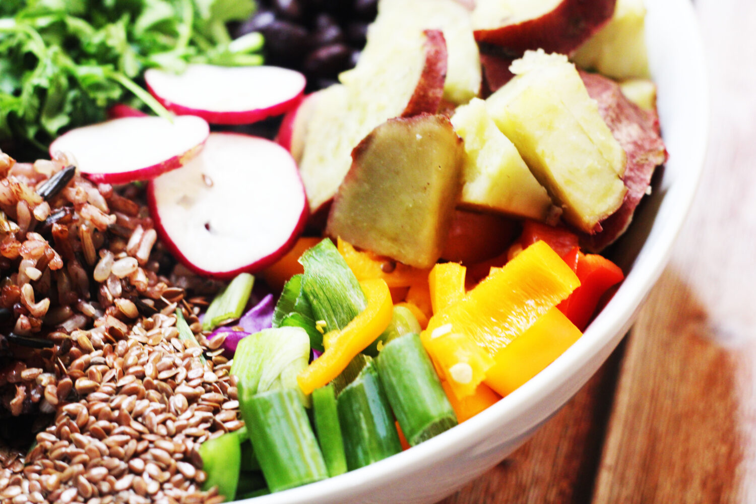 Wild Rice and Black Bean Power Bowl with Cilantro Lime Dressing - Clean ...