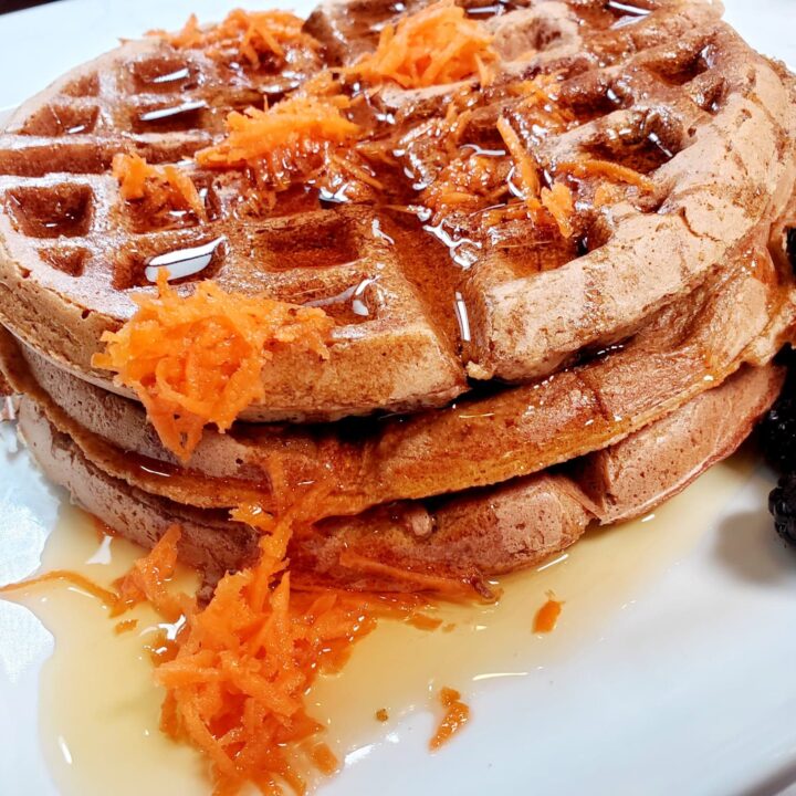 Easy Vegan Carrot Cake Waffles | Gluten-Free