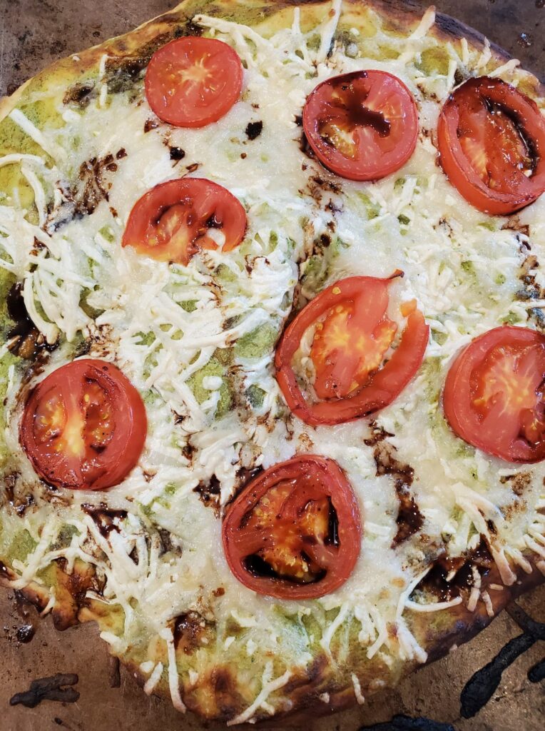 pizza, vegan dairy free pizza, oil free vegan pizza, plant based pizza, plant based vegan pizza, plant based oil free pesto pizza, fresh homemade vegan pizza, veggie pizza, pizza fridays, kid friendly vegan pizza, easy vegan dinner ideas, easy plant based dinner ideas