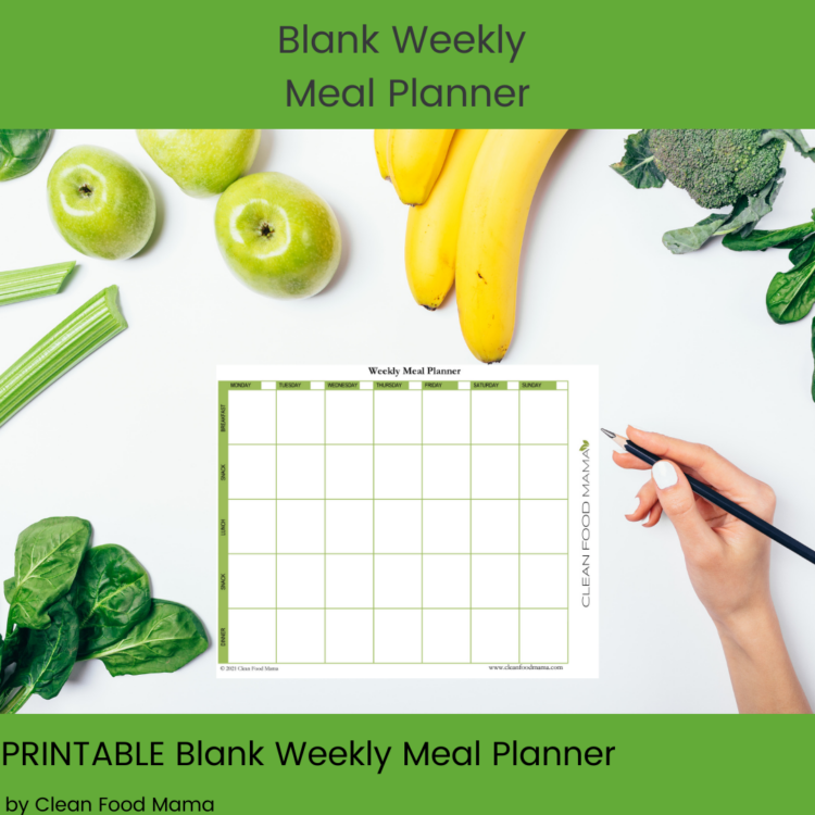 Blank Weekly Meal Planner